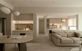 【達譽設計】奶油美調抱擁生活軌跡 相偕曦光輝映柔情暖邸